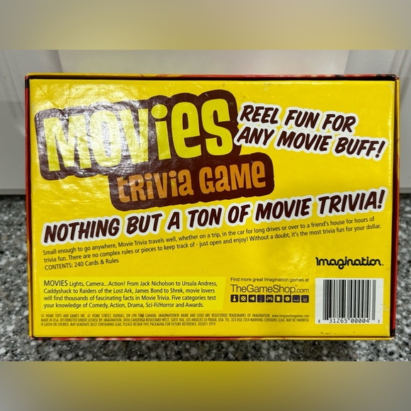 Movies 🎥🍿Trivia Game Fun Cinema Questions Ages 12+ - Picture 4 of 4